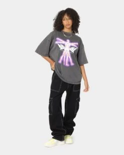 Loiter Human Condition Vintage T-Shirt Charcoal -Sportswear Women Store 02038628 YC300 womens 0080