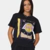 Mitchell & Ness Women's Los Angeles Lakers Vintage '91 Finals T-Shirt Faded Black -Sportswear Women Store 02038862 YB554 womens 0010