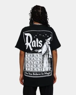 Rats Get Fat Rats Magic T-Shirt Black -Sportswear Women Store 02038899 YB001 womens 0050