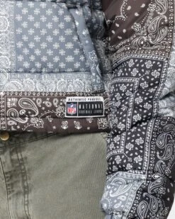 Majestic Athletic Women's Las Vegas Raiders Paisley Puffa Jacket Black -Sportswear Women Store 02039086 YB001 womens 0070