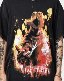 American Thrift X A Nightmare On Elm Street Never Sleep Vintage T-Shirt Vintage Black -Sportswear Women Store 02039110 YV009 womens 0030