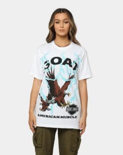 Goat Crew American Muscle T-Shirt White -Sportswear Women Store 02039118 YW100 womens 040