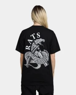 Rats Get Fat Cut Throat Short Sleeve T-Shirt Black -Sportswear Women Store 02039122 YB001 womens 040