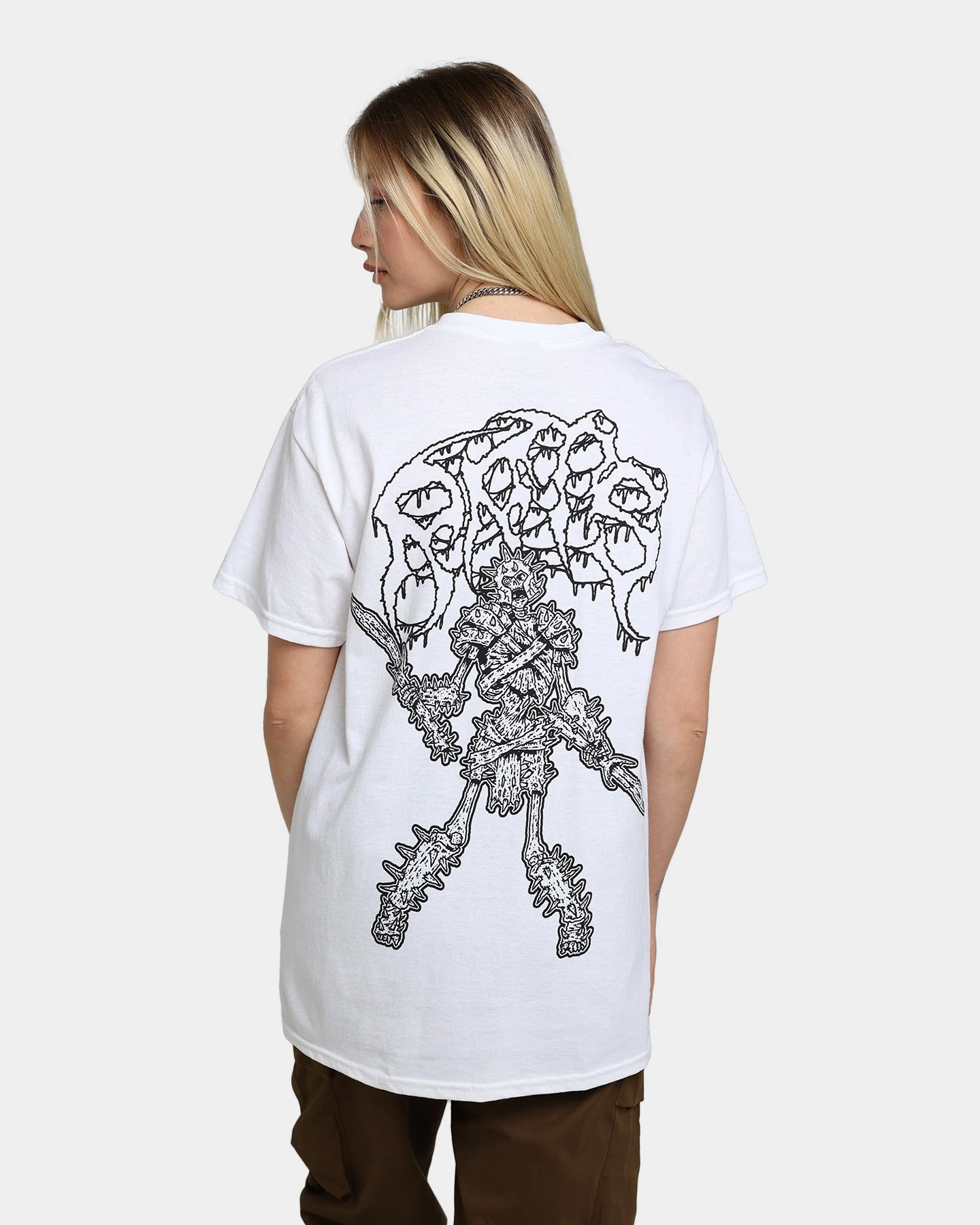 Rats Get Fat X Funeral French Rats Warrior T-Shirt White 3 Rats Get Fat X Funeral French Rats Warrior T-Shirt White