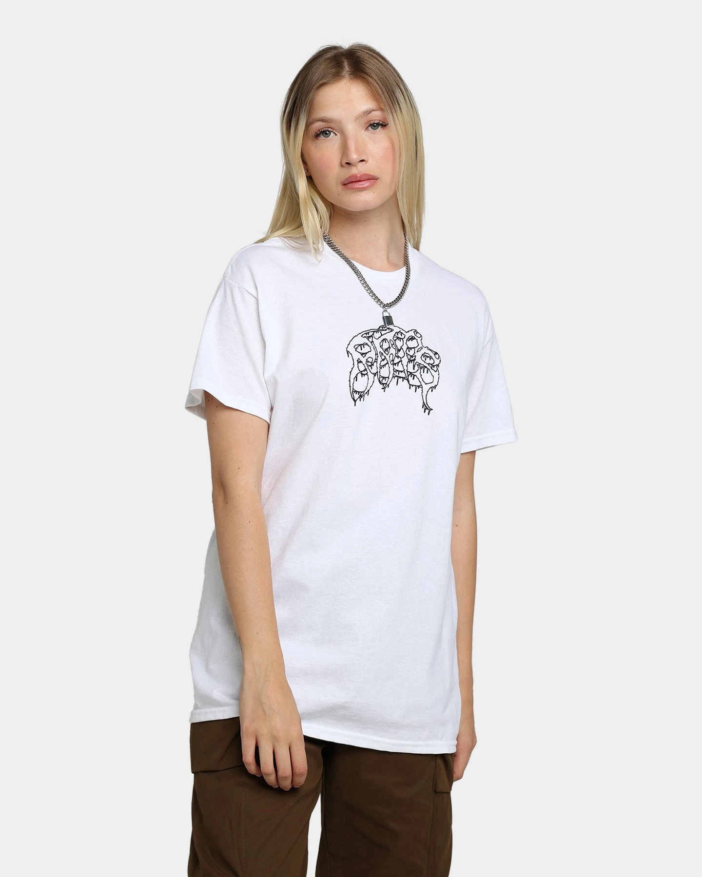 Rats Get Fat X Funeral French Rats Warrior T-Shirt White 4 Rats Get Fat X Funeral French Rats Warrior T-Shirt White - Image 2