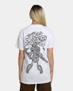 Rats Get Fat X Funeral French Rats Warrior T-Shirt White 13 Rats Get Fat X Funeral French Rats Warrior T-Shirt White -Sportswear Women Store 02039133 YW100 womens 040