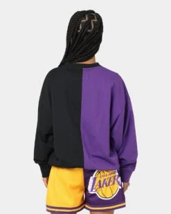Mitchell & Ness Women's Los Angeles Lakers Big Face 5.0 Crewneck Purple -Sportswear Women Store 02039152 YP200 womens 0040 aaa4eab5 890b 4452 905c 30a336396839