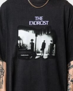 American Thrift X The Exorcist The Exorcist Poster Vintage T-Shirt Black Wash 10 American Thrift X The Exorcist The Exorcist Poster Vintage T-Shirt Black Wash -Sportswear Women Store 02039329 YB295 womens 0030
