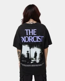 American Thrift X The Exorcist The Exorcist Poster Vintage T-Shirt Black Wash 11 American Thrift X The Exorcist The Exorcist Poster Vintage T-Shirt Black Wash -Sportswear Women Store 02039329 YB295 womens 0040