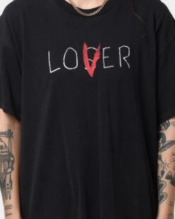 American Thrift X IT Lover Vintage T-Shirt Black Wash 10 American Thrift X IT Lover Vintage T-Shirt Black Wash -Sportswear Women Store 02039331 YB295 womens 0030