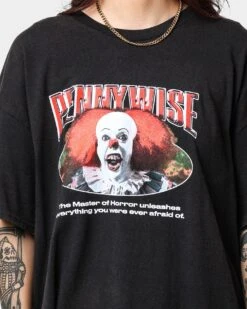 American Thrift X IT Pennywise Vintage T-Shirt Black Wash -Sportswear Women Store 02039332 YB295 womens 0030