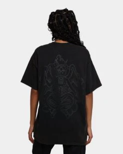Rats Get Fat Baphomet T-Shirt Black Wash -Sportswear Women Store 02039335 YB295 womens 0050