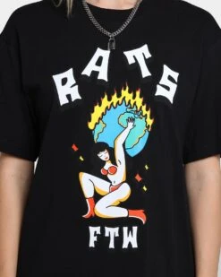 Rats Get Fat FTW T-Shirt Black -Sportswear Women Store 02039339 YB001 womens 030