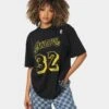 Mitchell & Ness Los Angeles Lakers Magic Johnson #32 N&N Vintage T-Shirt Faded Black -Sportswear Women Store 02039546 YB554 womens 0010
