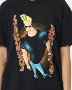 American Thrift X Johnny Bravo Man, I'm Pretty Vintage T-Shirt Black Wash 13 American Thrift X Johnny Bravo Man, I'm Pretty Vintage T-Shirt Black Wash -Sportswear Women Store 02039560 YB295 womens 0040