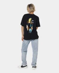 American Thrift X Johnny Bravo Man, I'm Pretty Vintage T-Shirt Black Wash 17 American Thrift X Johnny Bravo Man, I'm Pretty Vintage T-Shirt Black Wash -Sportswear Women Store 02039560 YB295 womens 0080