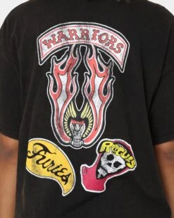 American Thrift X The Warriors Gangs Vintage T-Shirt Black Wash -Sportswear Women Store 02039658 YB295 womens 0050