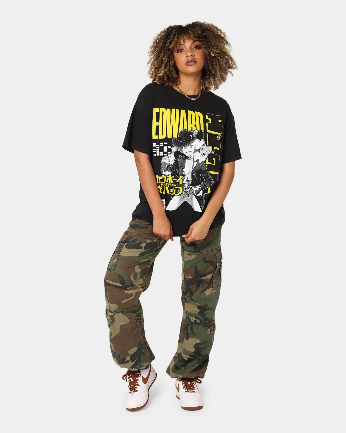 Goat Crew X Cowboy Bebop Edward Vintage T-Shirt Washed Black 4 Goat Crew X Cowboy Bebop Edward Vintage T-Shirt Washed Black - Image 2