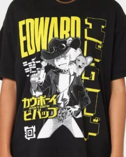 Goat Crew X Cowboy Bebop Edward Vintage T-Shirt Washed Black 10 Goat Crew X Cowboy Bebop Edward Vintage T-Shirt Washed Black -Sportswear Women Store 02039711 YW607 womens 0030