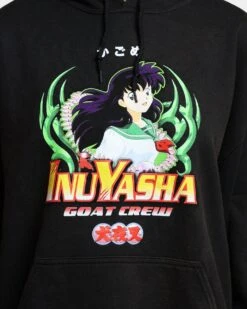 Goat Crew X InuYasha Kagome Vintage Hoodie Black Wash -Sportswear Women Store 02039944 YB295 womens 0030