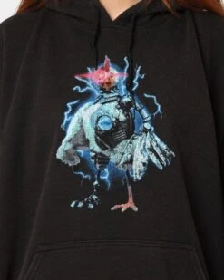 American Thrift X Robot Chicken Robot Chicken Vintage Hoodie Black Wash -Sportswear Women Store 02039945 YB295 womens 0040