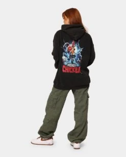 American Thrift X Robot Chicken Robot Chicken Vintage Hoodie Black Wash -Sportswear Women Store 02039945 YB295 womens 0080