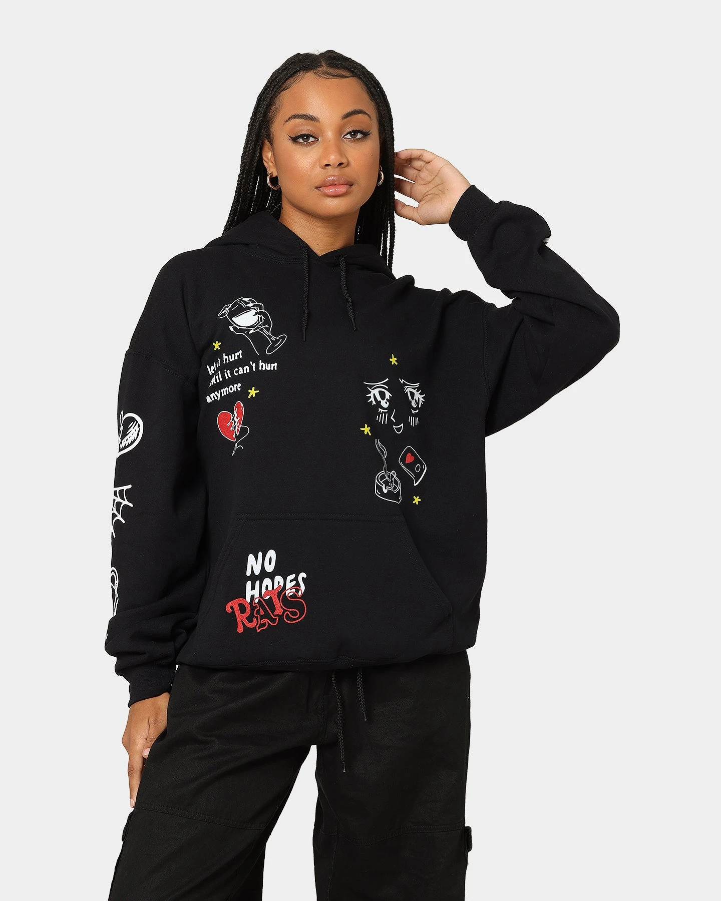 Rats Get Fat No Hope Hoodie Black 3 Rats Get Fat No Hope Hoodie Black