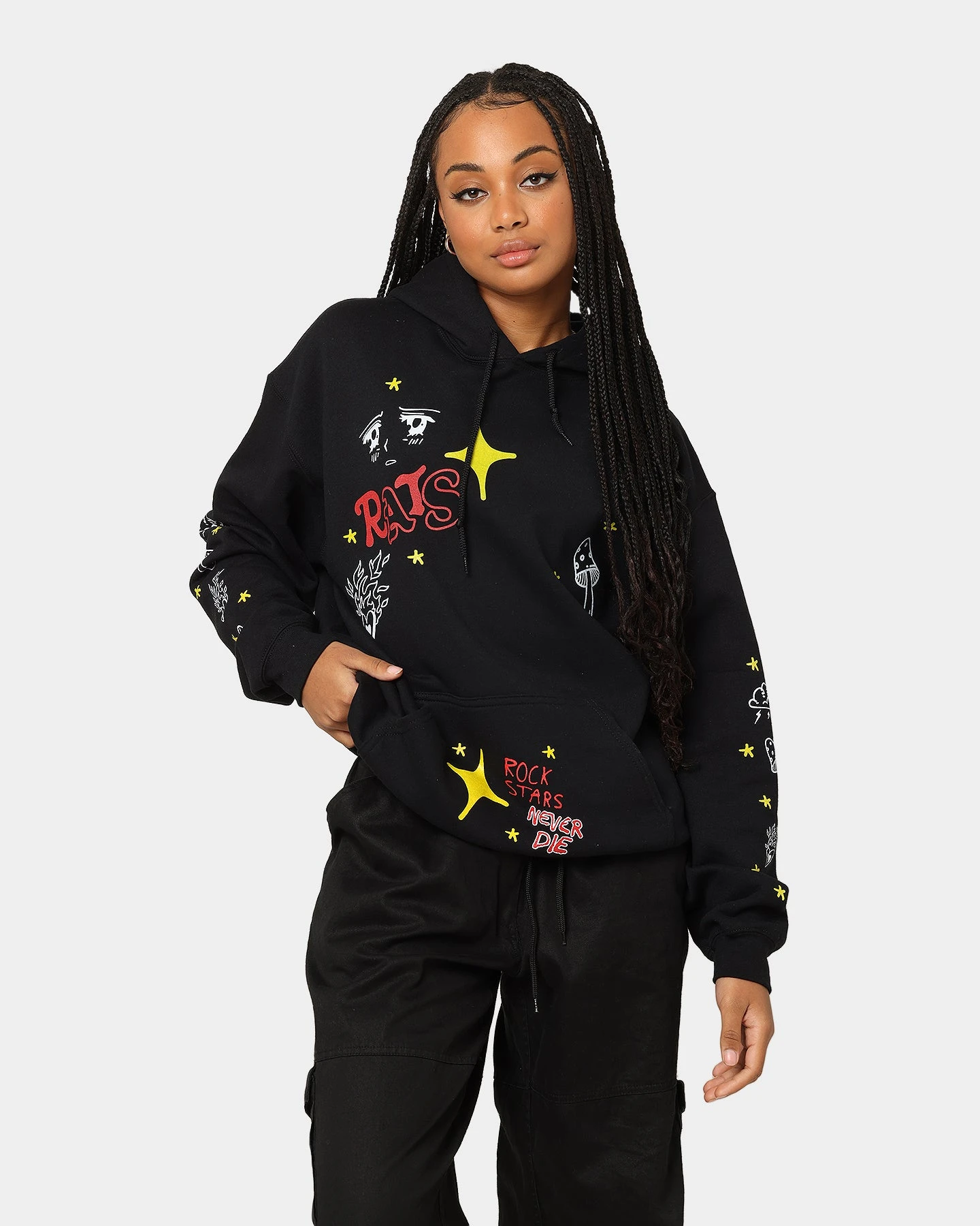 Rats Get Fat Sinners Hoodie Black 3 Rats Get Fat Sinners Hoodie Black