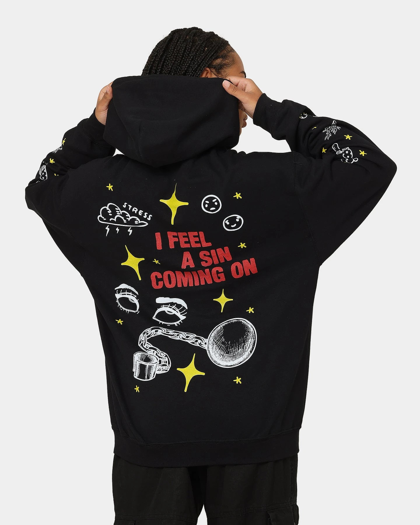 Rats Get Fat Sinners Hoodie Black 4 Rats Get Fat Sinners Hoodie Black - Image 2