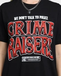 Rats Get Fat Crime Raisers T-Shirt Black -Sportswear Women Store 02040130 YB001 womens 0040