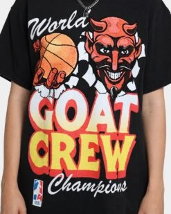 Goat Crew Goat Crew World Champs Vintage T-Shirt Washed Black -Sportswear Women Store 02040203 YW607 womens 030