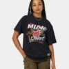 Mitchell & Ness Miami Heat Abstract T-Shirt Vintage Black -Sportswear Women Store 02040313 YV013 womens 0010