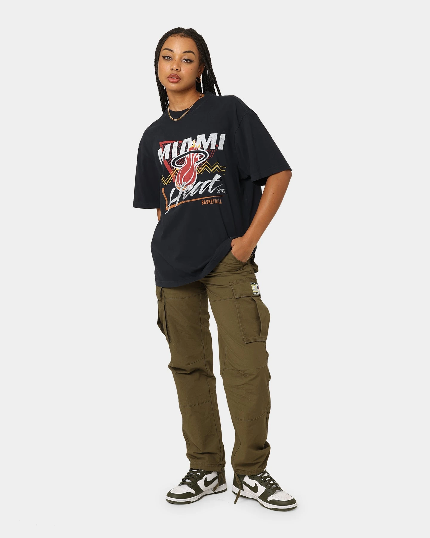 Mitchell & Ness Miami Heat Abstract T-Shirt Vintage Black 4 Mitchell & Ness Miami Heat Abstract T-Shirt Vintage Black - Image 2