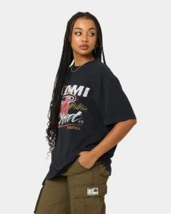 Mitchell & Ness Miami Heat Abstract T-Shirt Vintage Black 13 Mitchell & Ness Miami Heat Abstract T-Shirt Vintage Black -Sportswear Women Store 02040313 YV013 womens 0060