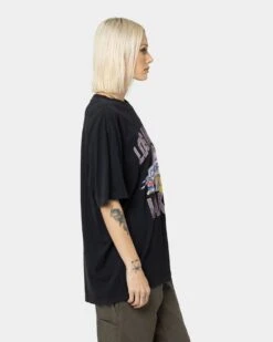 Mitchell & Ness Los Angeles Lakers Team History Vintage T-Shirt Faded Black -Sportswear Women Store 02040350 YB554 womens 0050