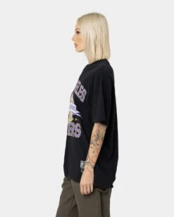 Mitchell & Ness Los Angeles Lakers Team History Vintage T-Shirt Faded Black -Sportswear Women Store 02040350 YB554 womens 0060