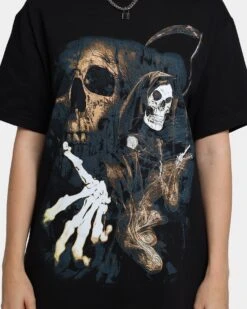 Rats Get Fat Fear The Reaper T-Shirt Black/Gold -Sportswear Women Store 02040482 YB003 womens 0030