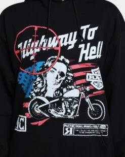 Rats Get Fat Highway To Hell Hoodie Black -Sportswear Women Store 02040483 YB001 womens 0030