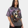 Loiter Lightning Eagle Vintage T-Shirt Charcoal -Sportswear Women Store 02040511 YC300 womens 0010