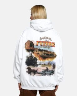 American Thrift X Back To The Future Back To The Future 3 Hoodie White -Sportswear Women Store 02040715 YW100 womens 050 Edit