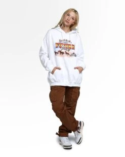 American Thrift X Back To The Future Back To The Future 3 Hoodie White -Sportswear Women Store 02040715 YW100 womens 080 Edit