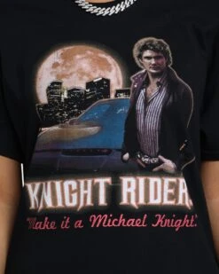 American Thrift X Knight Rider Make It Michael Knight T-Shirt Black 10 American Thrift X Knight Rider Make It Michael Knight T-Shirt Black -Sportswear Women Store 02040791 YB001 womens 0030