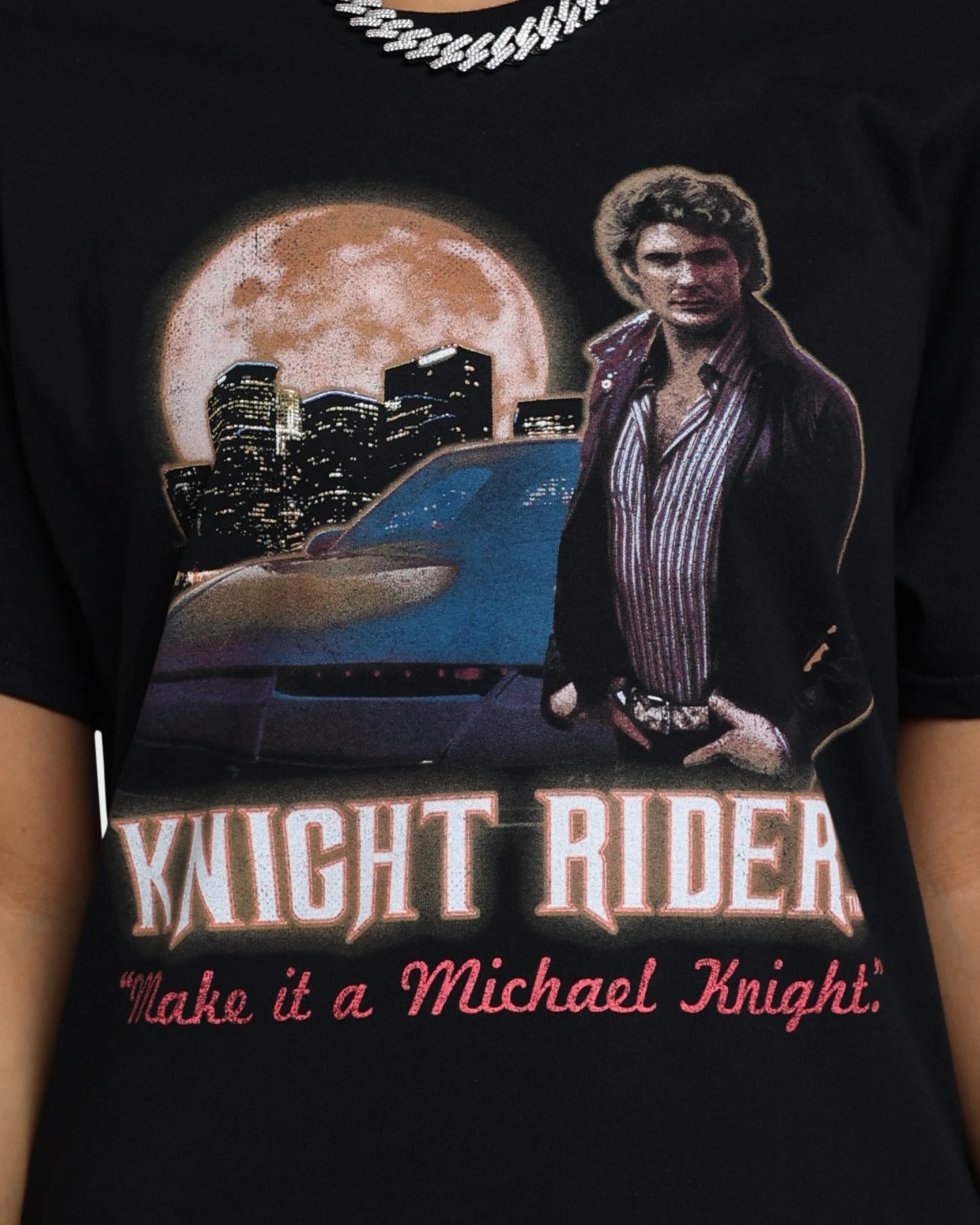 American Thrift X Knight Rider Make It Michael Knight T-Shirt Black 5 American Thrift X Knight Rider Make It Michael Knight T-Shirt Black - Image 3