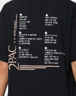 Tupac R U Still Down Tracklist T-Shirt Black -Sportswear Women Store 02040830 YB001 womens 0050
