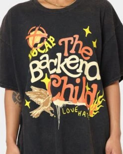 Goat Crew Backend Child Vintage T-Shirt Black Wash -Sportswear Women Store 02040982 YB295 womens 0040
