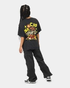 Goat Crew Backend Child Vintage T-Shirt Black Wash -Sportswear Women Store 02040982 YB295 womens 0080