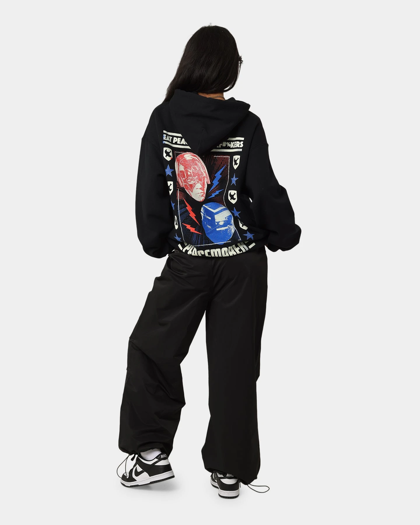 Goat Crew X Peacemaker Eat Peace MF Hoodie Black 5 Goat Crew X Peacemaker Eat Peace MF Hoodie Black - Image 3