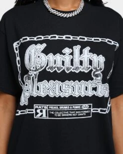 Rats Get Fat Guilty Pleasures T-Shirt Black 13 Rats Get Fat Guilty Pleasures T-Shirt Black -Sportswear Women Store 02041022 YB001 womens 0040