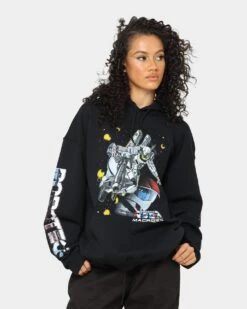 American Thrift X Robotech Macros Saga Hoodie Black -Sportswear Women Store 02041025 YB001 womens 0030