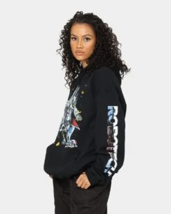 American Thrift X Robotech Macros Saga Hoodie Black -Sportswear Women Store 02041025 YB001 womens 0060